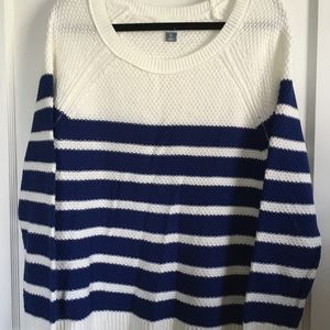 Old Navy Striped, 3/4 Length, Sweater, XL